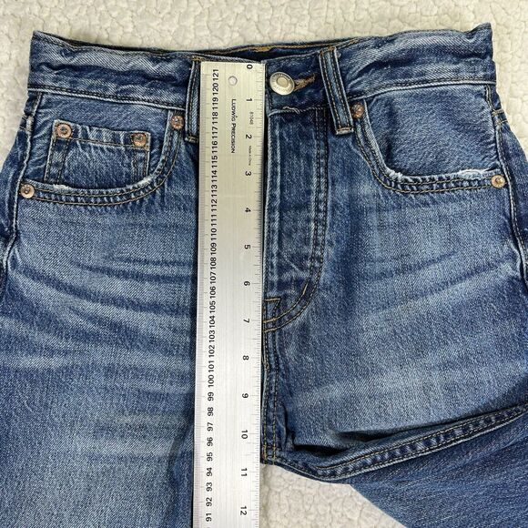 Aeropostale Jeans Women’s Size 00R (Actual 25x25) Blue 90’s Baggy Distressed - Picture 13 of 14